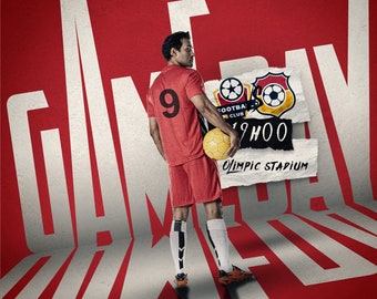 Sports Gameday Poster Photoshop Template Set - Instagram Feed & Printable Size