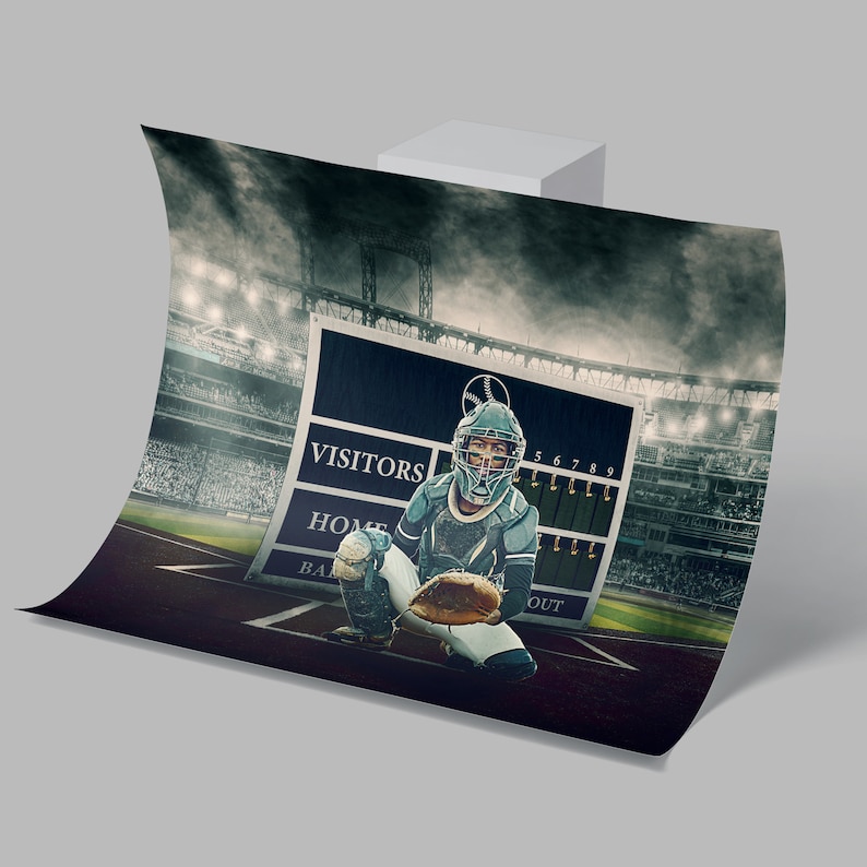 SPORTS BACKGROUNDS Baseball Scoreboard Backgrounds and Overlays, Backdrops Etsy