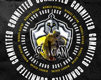 Editable Commitment Graphic PSD | Sports Photoshop template | Sport Committed