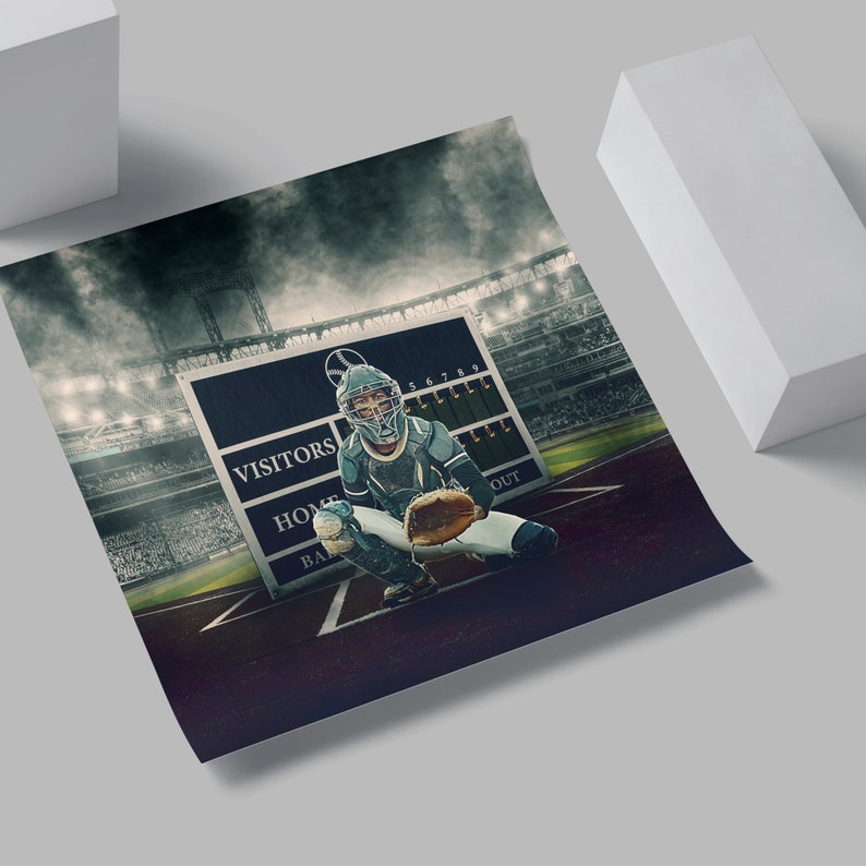 SPORTS BACKGROUNDS Baseball Scoreboard Backgrounds and Overlays, Backdrops Etsy