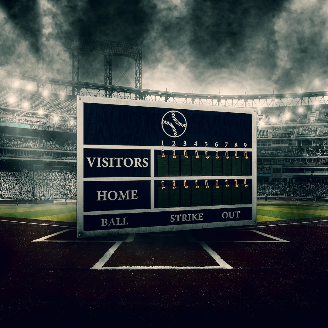 SPORTS BACKGROUNDS Baseball Scoreboard Photoshop Backgrounds and