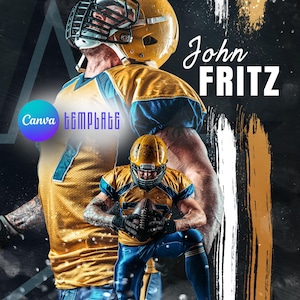 Bewerkbare sportpostersjabloon voor canvas | Instagram- en printklaar ontwerp