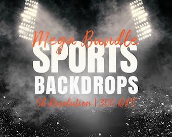 Ultimate Sports Digital Backdrop Bundle: plantillas de Photoshop personalizables para todas sus necesidades de fotografía atlética