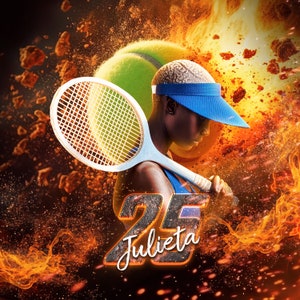 Sports Poster Template Set - Photoshop Templates for Sports Teams and Individuals - Sports Photography Templates - American Smoke Tennis