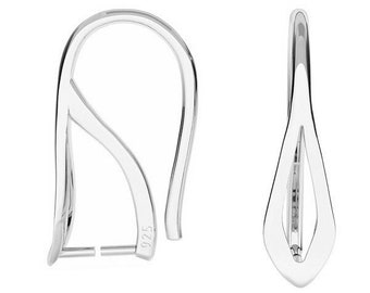 925 sterling silver earring hooks and bails, solid silver earring findings