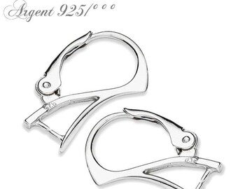 Supports pour boucles oreilles en argent 925 style dormeuse