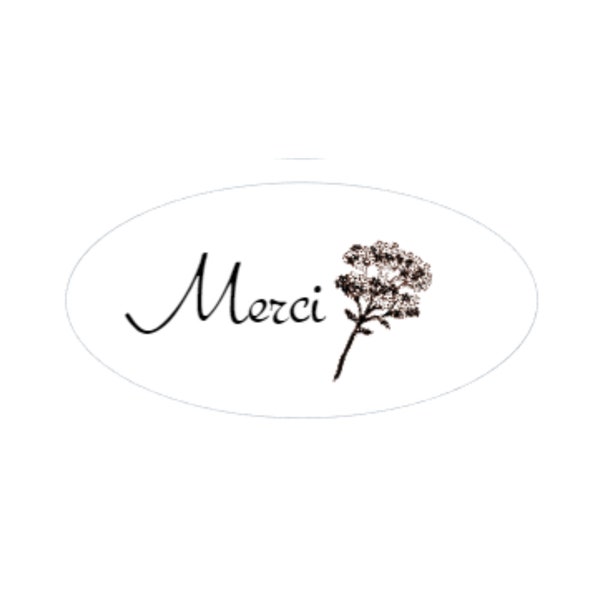 Sticker Merci, étiquettes adhésives ovales, étiquette autocollante personnalisé, sticker emballage commande