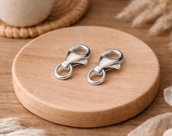 Cierre de langosta de plata de ley 925 de 12 mm para collar o pulsera