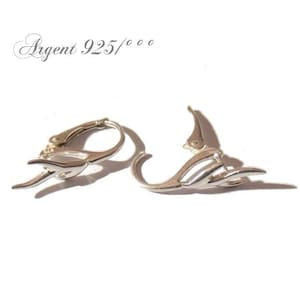 Supports for earrings in solid silver branch model image 1