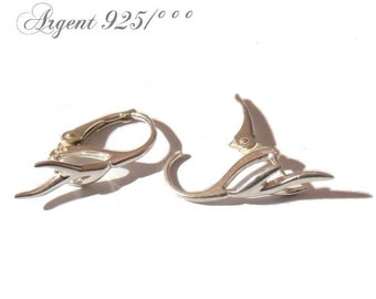 Supports pour boucles oreilles en argent massif modèle branche