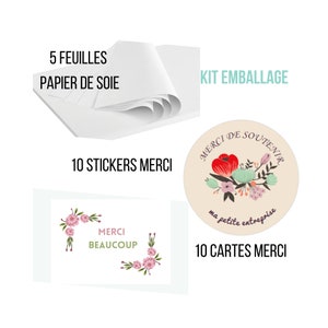 Lot fournitures pour emballage commande, kit emballage cadeau, pack emballage pro