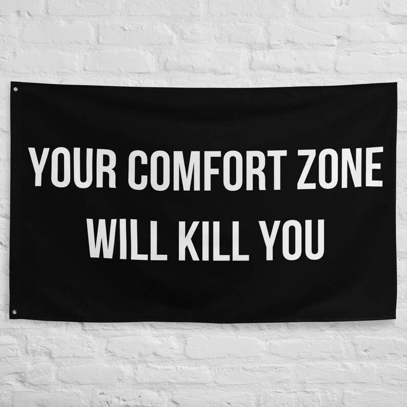 Your Comfort Zone Will Kill You, Home Gym Motivational Banner, Home Gym