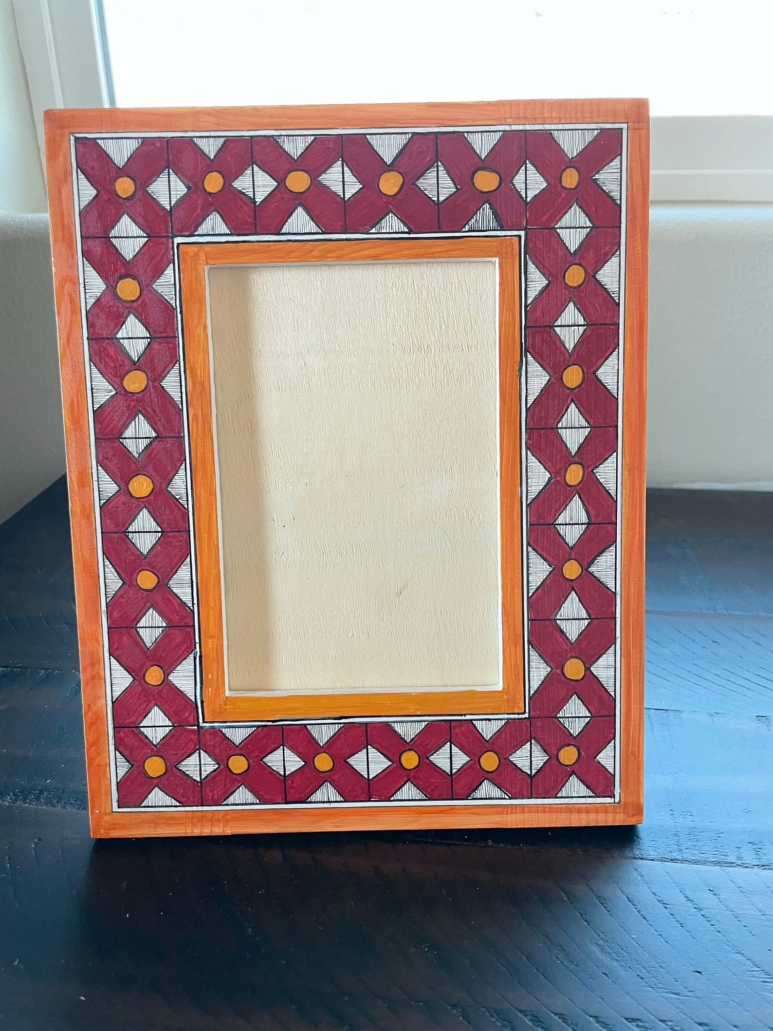 Hand Painted wooden picture Frame Hand painted photo frame | Etsy