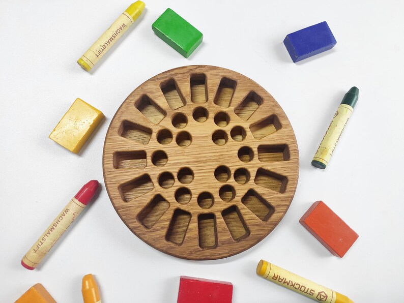 Waldorf Paint Jar Holder in Arc Shape Pencil Holder Crayon Etsy