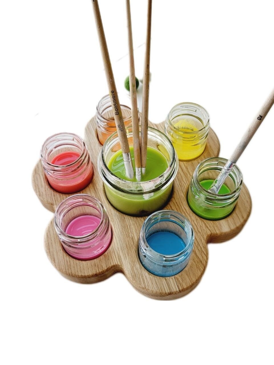 Waldorf Paint Jar Holder for Young Artists Gift for Kids Craft Supplies