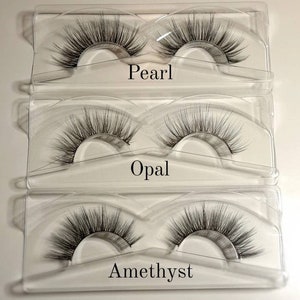 Handmade Natural Mink Lashes| Style- Pearl, Opal & Amethyst