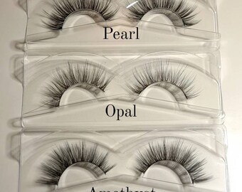 Handmade Natural Mink Lashes| Style- Pearl, Opal & Amethyst