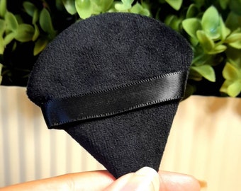 Black Powder Puff Makeup Applicator