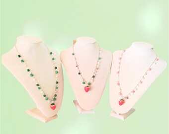 Strawberry Crystal Necklace