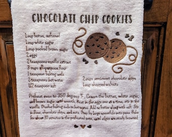 Chocolate Chip Cookie Recipe Towel