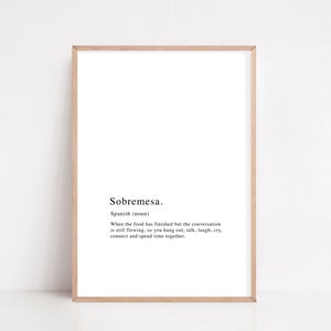 Pôster Sobremesa - Tipografia para impressão - Pôster de definição - Arte de parede de tipografia - Impressão de definição
