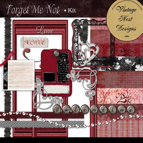 Me Not Kit Digital Instant Download Scrapbooking Etsy
