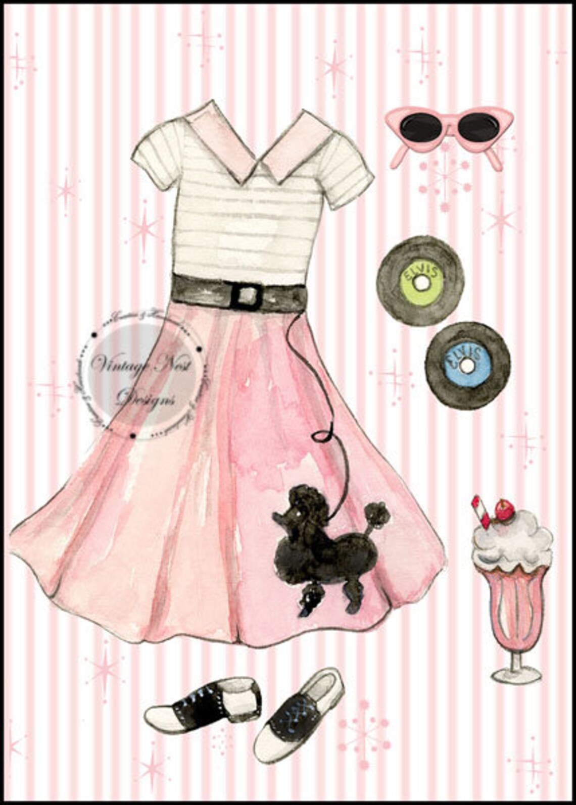Barbie Poodle Skirt No.1 Digital Instant Download | Etsy Australia