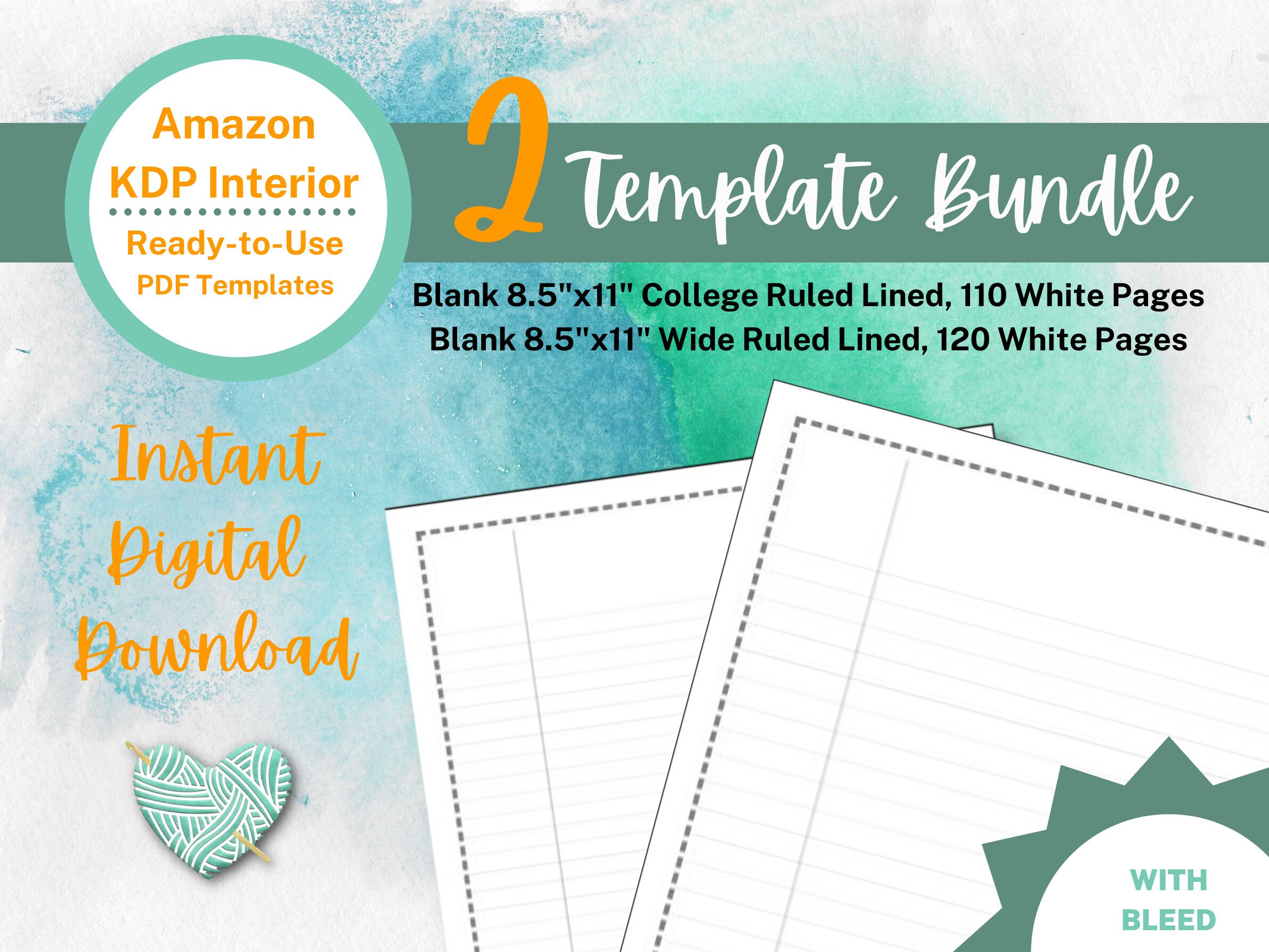 College Ruled Journal Ready-to-Use Low-Content Graph Bundle- 4 Amazon KDP Interior Templates- 8.5x11 Wide Ruled Graph PDFs- Make Books College Ruled Journal Ready-to-Use Low-Content Graph Bundle- 4 Amazon KDP Interior Templates- 8.5x11 Wide Ruled Graph PDFs- Make Books