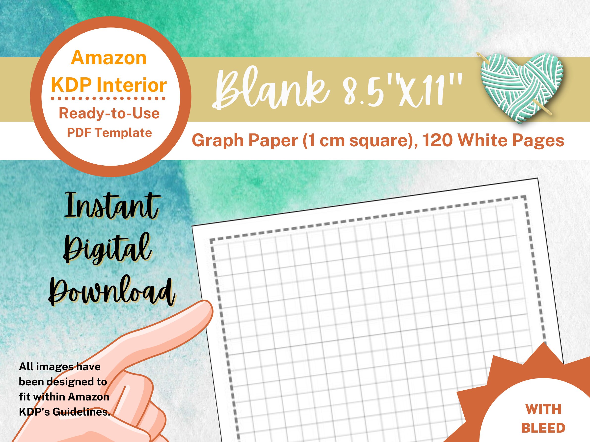 8 5x11 graph paper 1 cm square notebook amazon etsy