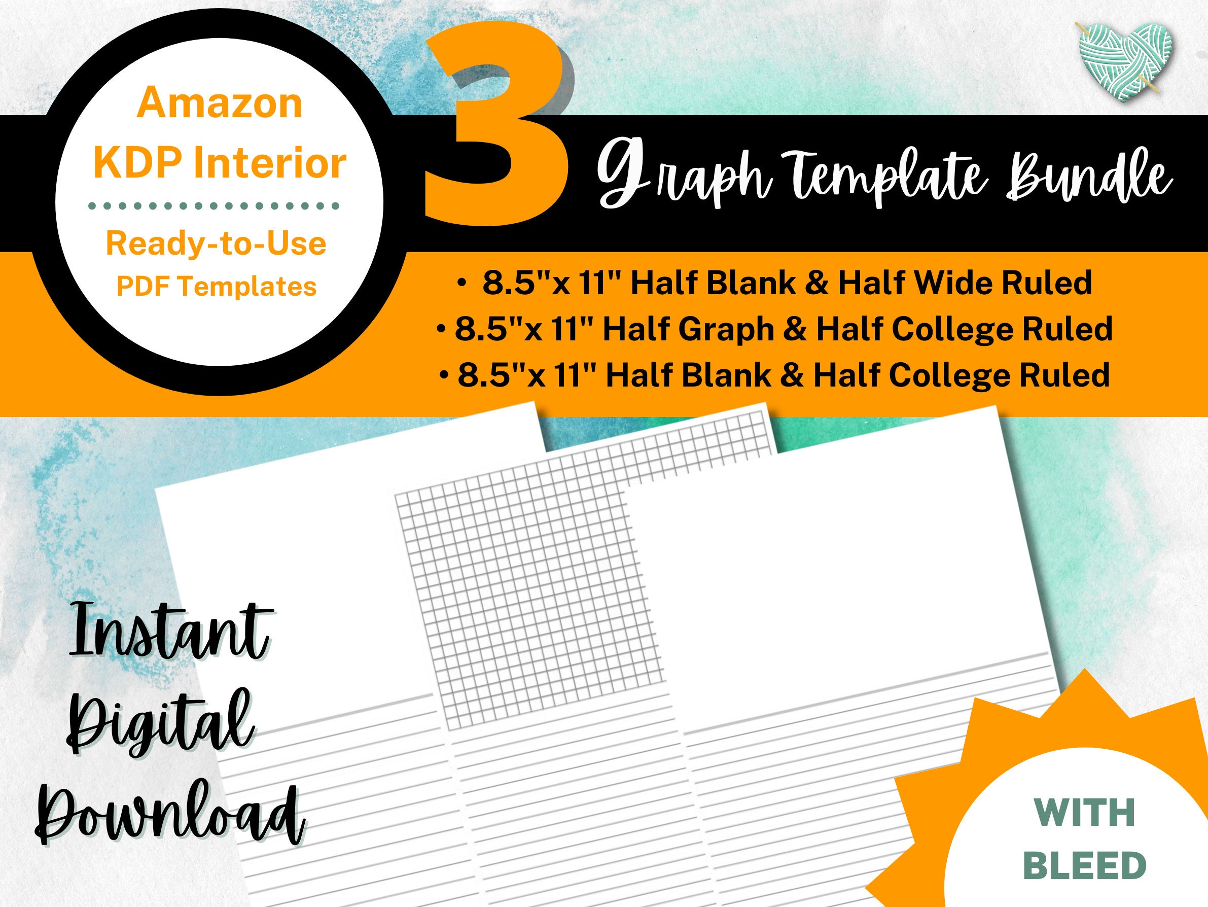 College Ruled Journal Ready-to-Use Low-Content Graph Bundle- 4 Amazon KDP Interior Templates- 8.5x11 Wide Ruled Graph PDFs- Make Books College Ruled Journal Ready-to-Use Low-Content Graph Bundle- 4 Amazon KDP Interior Templates- 8.5x11 Wide Ruled Graph PDFs- Make Books