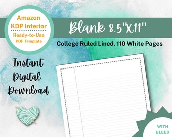 College Ruled Journal Ready-to-Use Low-Content Graph Bundle- 4 Amazon KDP Interior Templates- 8.5x11 Wide Ruled Graph PDFs- Make Books College Ruled Journal Ready-to-Use Low-Content Graph Bundle- 4 Amazon KDP Interior Templates- 8.5x11 Wide Ruled Graph PDFs- Make Books
