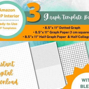 College Ruled Journal Ready-to-Use Low-Content Graph Bundle- 4 Amazon KDP Interior Templates- 8.5x11 Wide Ruled Graph PDFs- Make Books College Ruled Journal Ready-to-Use Low-Content Graph Bundle- 4 Amazon KDP Interior Templates- 8.5x11 Wide Ruled Graph PDFs- Make Books