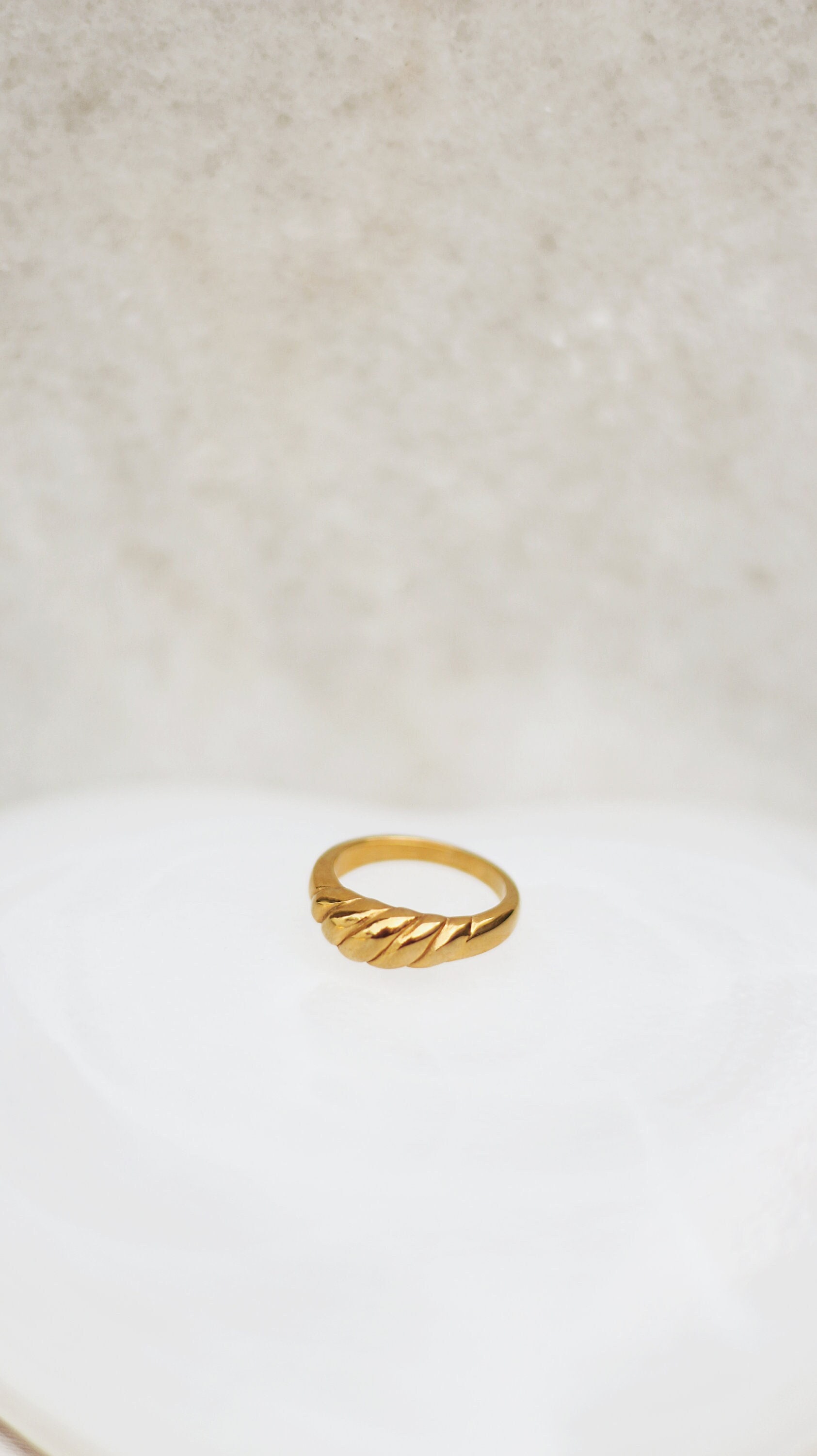 Toe Rings Chunky Gold Croissant Ring - Statement Band For