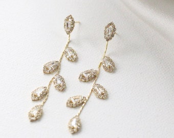 Crystal Bridal Earrings Chandelier Earrings Crystal Earrings Crystal drop Earrings Gold Bridal Jewelry Silver bridal earrings