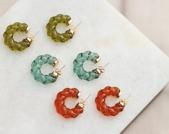 Acrylic Resin Transparent Water-drop Earrings - Minimal Jewellery - Resin Earrings - Minimalist Earrings