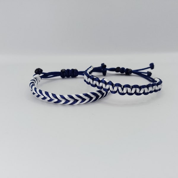 Navy and White Chunky Woven Bracelet, Tottenham Hotspur