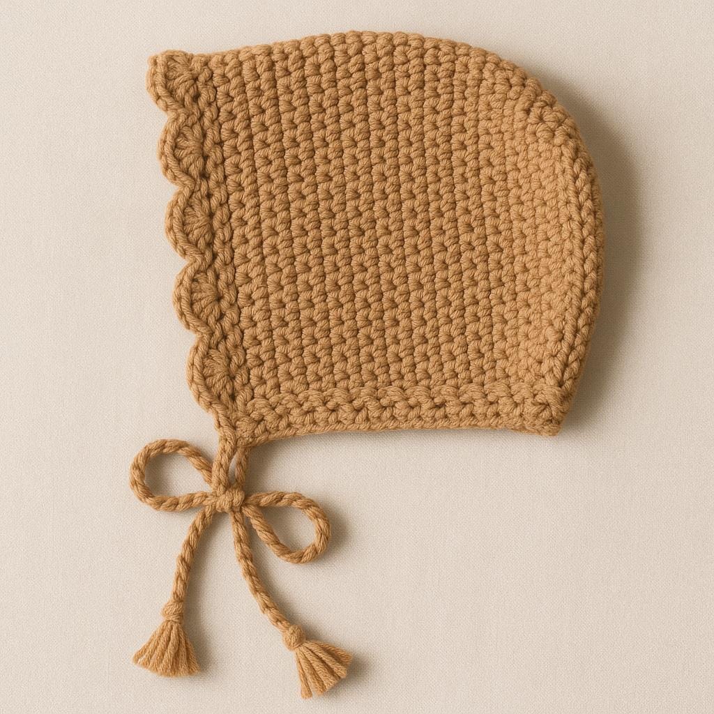 39 Crochet Bonnet Patterns with Pixie, Bella, and Bunny Styles 9 Baby Bonnet Crochet Pattern: Scallop Edge