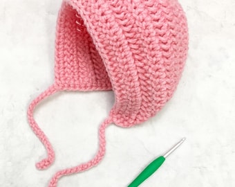 Crochet Baby Bonnet Pattern, Vintage Style Hat (PDF)