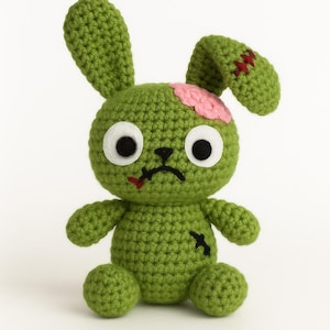 Zombie Bunny Crochet Pattern | Creepy Cute Amigurumi PDF | Halloween Plush Toy | Digital Download
