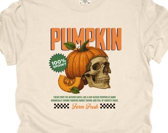 Pumpkin Shirt, Farmers Market Shirt, Retro Vegetable Tshirt, Halloween Pumpkin Sweatshirt Gothic Autumn Fall Botanical Shirt, Gift For Vegan