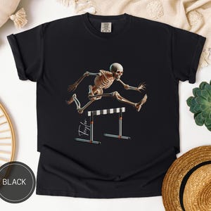 Custom Hurdle Shirt, Gift for Hurdler, Gothic Clothes, Halloween Sports Comfort Colors, Personalized Gift For Hurdling Track & Field Coach