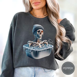 Custom Cold Plunge Shirt, Personalized Skeleton Ice Bath T-Shirt, Funny Polar Plunge Sweatshirt, Cold Water Therapy Gift for Athletes