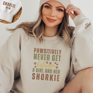 Sudadera personalizada de Shorkie, regalo personalizado de Shorkie, camiseta de Shorkie, mamá de Shorkie, camiseta de mamá de perro, regalo para dueños amantes de Shorkie, camiseta de Shorkie