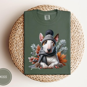 Custom Bull Terrier Dog Christmas Sweatshirt, Comfort Colors Dog Christmas Shirt, Bull Terrier Mom, Personalized Gift For Dog Owner