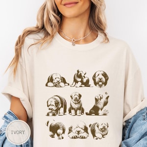 Old English Sheepdog Dog Sweatshirt, Comfort Colors Sheepie Dog Shirt, Sheepdog Mom Dad Gift, OES Dog Owner Gift, Bobtail Sheepdog Gift