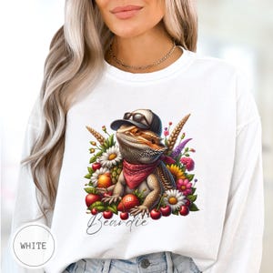 Aangepaste shirt baardagaam, gepersonaliseerde Beardie-sweatshirt, cadeau reptielenminnaar, Bartagame ronde hals, grappig huisdier hagedis T-shirt, Beardie-moeder