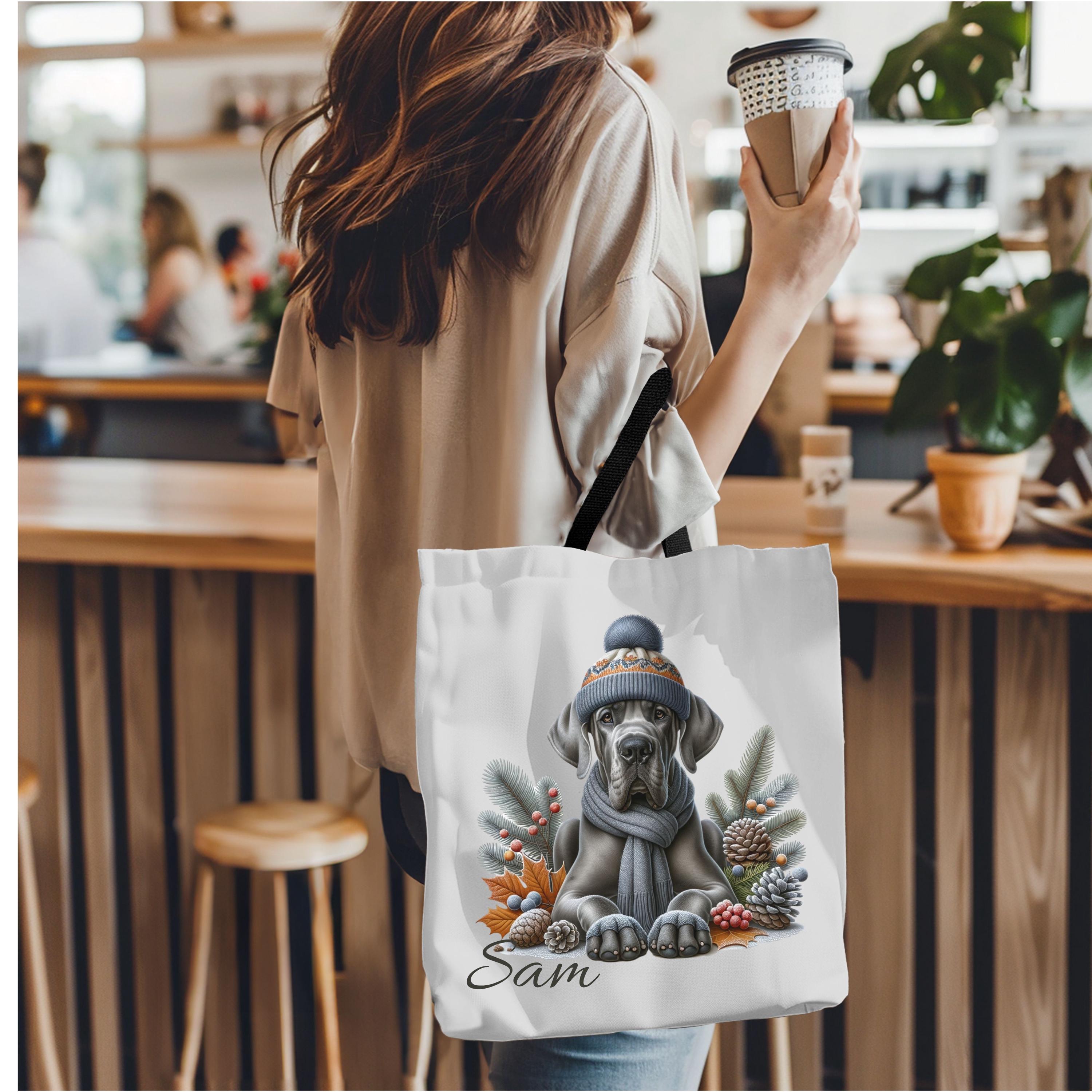 Great Dane Dog Tote Bag, Custom Dog Tote Bag, Personalized Dog