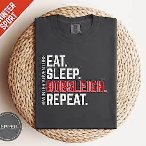 Camiseta de bobsleigh, camiseta de deportes de invierno, sudadera de bobsleigh para atletas de montaña nevada, camiseta de trineo, regalo para entrenadores y seguidores del equipo.