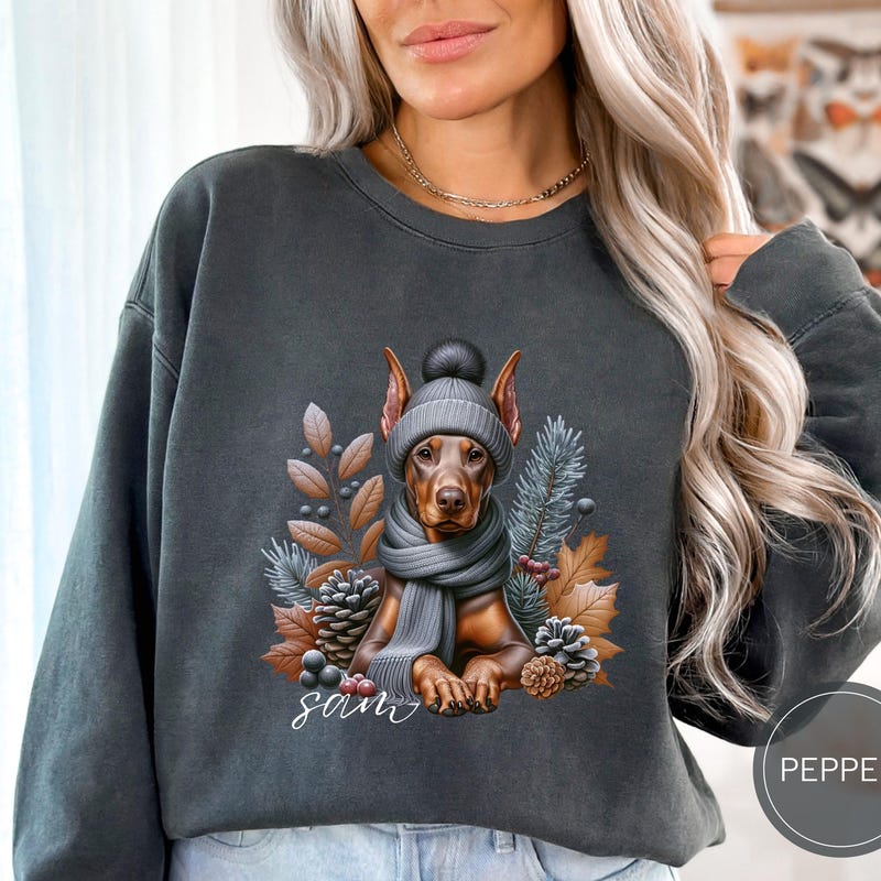Printed Dollman Sleeves Dog Sweater