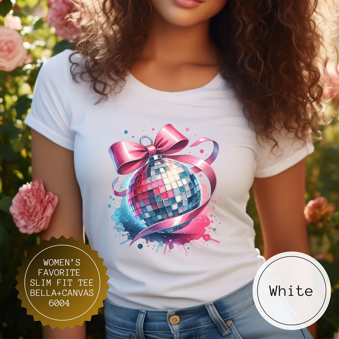 Girls White Disco Ball Shirt main image 0